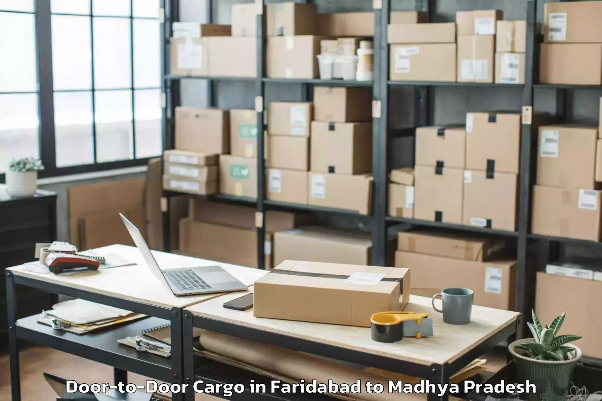 Professional Faridabad to Mandsaur Door To Door Cargo